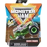 Monster Jam 2021 スピンマスター 1:64 ダイキャストモンスタートラック ウィリーバー付き:レガシートラック 墓掘り シルバークローム