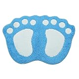 uxcell ホーム カーペット フロアラグ マット 67cm x 48cm ブルー ノンスリップマット エレガント 1個入り