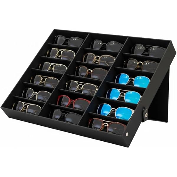 Amazon.co.jp: サングラス 収納 18メガネ収納ケース、18スロット