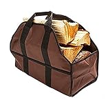 Syooy薪用ログキャリアとホルダー薪ログトート耐久性オックスフォード布暖炉ストーブ24 " x 12 " x 10 "ブラウン