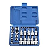 Yosoo 29 PCS 修復ツールセット 機械修理ツールセット 自動車修理ツール DIY 工具 工具セット 耐久性 高品質 ビット さまざまな種類 車メンテナンス プラスチック収納ボックス付き