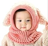 うさぎ 帽子 赤ちゃん ニット帽 ニット帽子 ベビー キッズ 子 子供 用 防寒 選べる5色 (ピンク)
