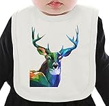 Colourful Deer ネクタイを有する有機ビブ Medium