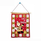 tenworldクリスマスハンギングデコレーション、Xmas Ornamentsカウントダウンカレンダー壁ドア装飾バナー 52X38cm 4328271095
