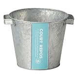 GREENHOUSE カラーアクセントブリキ ラウンド S ブルー 1個 3806-C-BL