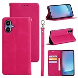 適用 Galaxy A25 5G ケース 手帳型 ギャラクシーA25 5G SC-53F SCG33 用 手帳型ケース スマホケース カバー 手帳型 PUレザー カード収納 財布型 耐衝撃 ケース マグネット スタンド機能付き 5色(Galaxy A25 5G SCG33 SC-53F 用 ケース 手帳型) (ローズレッド)