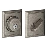 Schlage Lock Company B60ADD621 Single Cylinder Grade 1 Deadbolt with Decorative Addison Rose, Distre
