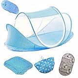 Baby Travel Bed,Infant Baby Bed Portable Mosquito Net Folding Baby Crib Netting Summer Autumn Portab