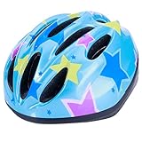 キッズヘルメット ヘルメット 子供用　5-18歳向け 自転車　48-58cmダイヤル調整 ジュニア 自転車用品 軽量 通勤通学　サイクリング スケートボード用 ブルー＆星