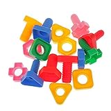 ノーブランド品 お買い得　２セット　積み木　ペア　ネジ　スプライシング　創造力の開発　バッグ収納　楽しい　知育玩具　ギフト