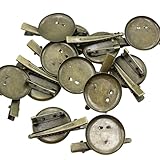 KUKU工房 2wayタイプ コサージュピン ヘアクリップ ヘアピン 髪留め ブローチ ヘアアクセサリー ハンドメイド 12個セット (シルバー)