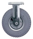 Quantum Storage Systems PT-NR 2-1/2 Diameter Pneumatic Wheel One Rigid Plate Caster, 325 lbs Capacit