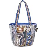 High Quality Medium Tote Zipper Top, 14-Inch by 6-Inch by 9-1/2-Inch, Autumn Felines