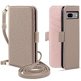 MAGICASE for Google Pixel 7a ケース 手帳型 グーグルピクセル7a ケース 手帳型 おしゃれ Google Pixel 7a カバー カード収納 スタンド機能 マグネット式 pixel7a スマホケース 財布型 全面保護 落下防止 軽量 衝撃吸収 googleピクセル7a ケース 高級PUレザー 汗や指紋防止 人気 女性 大人 防塵 バイカラー（グレー メ ピンク）