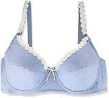 ネトゥル ベア天竺杢調ワイヤー入りブラジャー C70 杢ブルー 5214