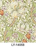 輸入壁紙 LY-14058/アイボリー golden lily ゴールデンリリー Morris & Co.(イギリス) ウィリアム・モリス 52cm×10m