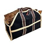 CyberDyer薪ログキャリアHeavy Duty Durable 26 " (L) X 10 " (W) X 12 " (H) LargeサイズTotes薪暖炉バッグforアウトドアピクニックビー