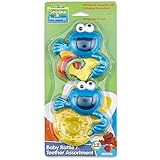 Sesame Beginnings 2 Piece Teether and Rattle Set by Sesame Street