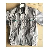 夏　制服・ワークウェア　作業服　通気性よい　着心地よい　自動車修理服　セット　グレー　XXXL
