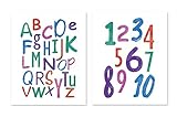 platiesstore p55英語ABCアルファベットポスターfor Kids水彩壁アートプリント装飾用紙 8x10