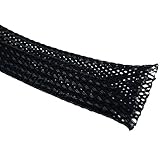 1.25" PET Expandable Braided Sleeving - 50 Feet - Color: Black [並行輸入品]