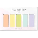 モノライク マグネット式 しおり パステル Pastel Bookmarks 5個 セットマグネットブックマーク