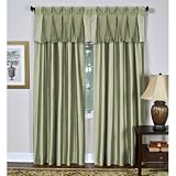 Elrene Providence tab-top Window Valance 26 x 18 in. グリーン 72657ELRGRNV26X18