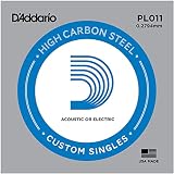 DAddario PL011 アコギ／エレキギター兼用弦 Plain Steel 011 【バラ弦1本】 ダダリオ