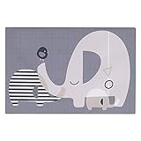 Lolli Living Canvas Art 1 Pk ・E?・E Elephant ・E?・E Screenprint Wall Art, Sturdy Wood Frame, Easy Inst