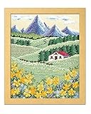 オリムパス クロスステッチ ししゅうキット オノエ・メグミ 7425 アルプスの山並みとハイジの花畑 【人気 おすすめ 通販パーク】