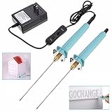 YaeTek 発泡 スチロール カッター ペン式 カッター ホットナイフ100-240V/15W 交流電源と電子変圧器付き (2個 10cm)