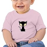 1つ2 1幼児新生児ベビーブラックCat半袖Tシャツ6 – 24ヶ月の5色 6 Months ピンク