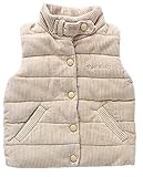 (コ-ランド) Co-land キッズ ガールズ 女の子 ベスト 可愛い 無地 チョッキ 子供服 ベビー 秋冬物 袖なしジャケット 綿入り アウター 防寒 オフホワイト 3