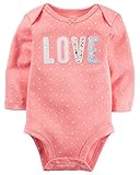 カーターズ Carter's ロンパースカバーオール 女の子用ラブコレクター ピンク長袖ボディースーツ (6months(61-67cm)) [並行輸入品]
