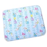 Lovoski 赤ちゃん　ベビー　綿+防水EVA 　防水マット　パッド　おむつ取替えマット　シートマット　ソフト　全2色 - 青