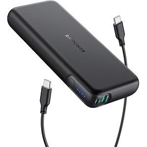 RAVPower モバイルバッテリー 20000mAh PD対応 60W USB-A+USB-C 2ポート 大容量iPhone/Android/MacBook/ノートパソコン/Switch等対応 PSE認証済 RP-PB201