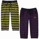 ＧＡＰ （ギャップ） baby GAP　コットン ボーダー パンツ（グリーン・パープル）【月齢：6ヶ月～2歳】（並行輸入品） (12-18M（1歳～1歳半）, グリーン)
