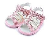 Tianshibebe 格子柄 ベビーサンダル 11～12ｃｍ  男の子 女の子 ベビーシューズ ファーストシューズ 夏 水遊び (11ｃｍ, レッド)