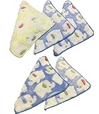 子供用柔らかタオル (5枚セット, 青・黄)