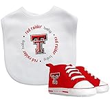 Baby Fanatic Bib with Pre-Walkers, NCAA Texas Tech Red Raiders Infant Shoe Gift Set by Baby Fanatic