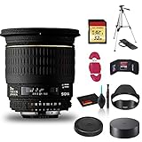 Sigma (シグマ) 広角レンズ 24mm f/1.8 (D) EX 非球面DG DF マクロオートフォーカスレンズ クリーニングキット、三脚、32GBメモリキット付き