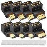 MKBKLLJY 6個 ミニHDMI-HDMIアダプタ ミニHDMIオス-HDMIメスアダプタコネクタ 24K金メッキ 4K 3D対応 HDMIダストキャップ付き 対応 カメラ カムコーダ DSLR タブレット ビデオカード HDTV プロジェクター