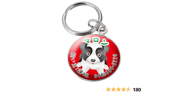 Amazon Co Jp 迷子札カラー 犬のイラスト 名入れ 目立つpopでカラフルなお洒落な迷子札でお散歩が楽しくなる 文房具 オフィス用品
