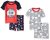The Children's Place Baby Boys' Short Sleeve 2-Piece Pajamas Set Sail Red 3-6MONTHS [並行輸入品]