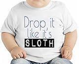 Drop It Like It's Sloth Funny Slogan オーガニックベビーTシャツ 12 - 18 Months