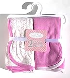 Rene Rofe Baby Swaddle Blankets Pink & White with Pink Hearts Set of 2 by Rene Rofe [並行輸入品]