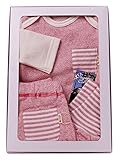 yuga☆【箱入り】「コンビTシャツ + バルーンパンツ 2点セット 90cm ピンク】 オーガニックコットン100% 天然染め ベビー 服  子ども服 キッズ  女の子 男の子 兼用 Tシャツ 長袖
