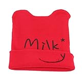 Ochine 新品 ベビー キッズ帽子 柔らかいコットン帽 ニットキャップ 長耳帽子 かわいい 子ども 女の子 男の子 春 秋 冬 シンプル 赤ちゃん 0-3歳設定