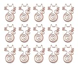 【mau】クリップ 15個セット ピンクゴールド ねこ 猫 事務用品 便利 (ねこ)