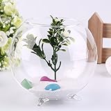 三脚サポート ラウンド形状ガラス植物花風景花瓶コンテナ世界中へ お店